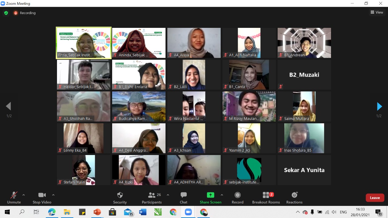 2021 01 19 online training on SDGs Sebijak Institute